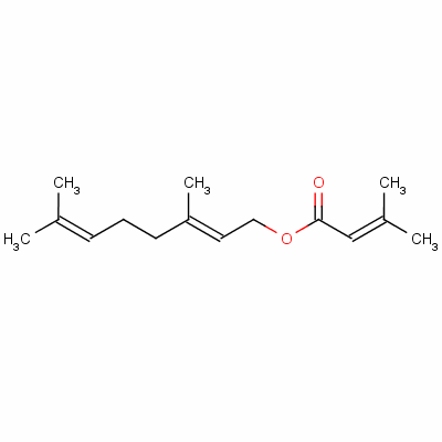 3,7-Dimethyl-2,6-octadienyl 3-methylcrotonateStructure,55066-43-8Structure 3,7-Dimethyl-2,6-octadienyl 3-methylcrotonate Structure,55066-43-8Structure