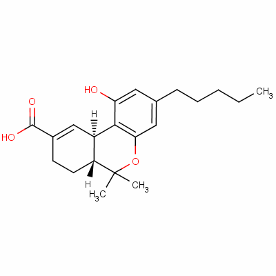 (-)-11-n-9-羧基-δ9-THC結(jié)構(gòu)式_56354-06-4結(jié)構(gòu)式