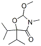 2-Methoxy-3-methyl-5,5-bis(1-methylethyl)oxazolidin-4-oneStructure,56440-38-1Structure 2-Methoxy-3-methyl-5,5-bis(1-methylethyl)oxazolidin-4-one Structure,56440-38-1Structure