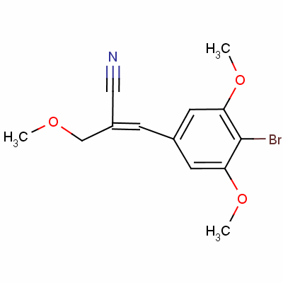 3-(4-Bromo-3,5-dimethoxyphenyl)-2-(methoxymethyl)acrylonitrileStructure,56518-39-9Structure 3-(4-Bromo-3,5-dimethoxyphenyl)-2-(methoxymethyl)acrylonitrile Structure,56518-39-9Structure