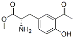(S)-3-(3-乙酰基-4-羥基苯基)-2-氨基丙酸甲酯結(jié)構(gòu)式_57085-32-2結(jié)構(gòu)式