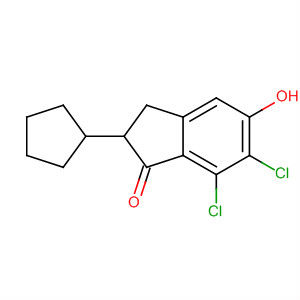 6,7-Dichloro-2-cyclopentyl-5-hydroxy-2,3-dihydroinden-1-oneStructure,57509-32-7Structure 6,7-Dichloro-2-cyclopentyl-5-hydroxy-2,3-dihydroinden-1-one Structure,57509-32-7Structure
