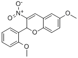 2H-1-benzopyran,6-methoxy-2-(2-methoxyphenyl)-3-nitro-Structure,57543-98-3Structure 2H-1-benzopyran,6-methoxy-2-(2-methoxyphenyl)-3-nitro- Structure,57543-98-3Structure