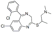 1-Propanamine,2-7-chloro-5-(2-chlorophenyl)-3h-1,4-benzodiazepin-2-ylthio-n,n-dimethyl-Structure,57616-63-4Structure 1-Propanamine,2-7-chloro-5-(2-chlorophenyl)-3h-1,4-benzodiazepin-2-ylthio-n,n-dimethyl- Structure,57616-63-4Structure