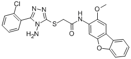 2-[[4-Amino-5-(2-chlorophenyl)-4h-1,2,4-triazol-3-yl]thio]-n-(2-methoxy-3-dibenzofuranyl)acetamide Structure,578756-90-8Structure