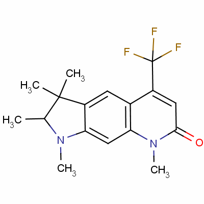 1,2,3,8-四氫-1,2,3,3,8-五甲基-5-(三氟甲基)-7h-吡咯并[3,2-g]喹啉-7-酮結(jié)構(gòu)式_58721-74-7結(jié)構(gòu)式
