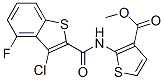 (9ci)-2-[[(3-氯-4-氟苯并[b]噻吩-2-基)羰基]氨基]-3-噻吩羧酸甲酯結(jié)構(gòu)式_588693-25-8結(jié)構(gòu)式