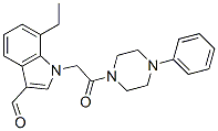 (9CI)-1-[(7-乙基-3-甲?；?1H-吲哚-1-基)乙?；鵠-4-苯基哌嗪結(jié)構(gòu)式_593237-25-3結(jié)構(gòu)式