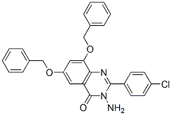 4(3H)-quinazolinone,3-amino-2-(4-chlorophenyl)-6,8-bis(phenylmethoxy)-Structure,60186-45-0Structure 4(3H)-quinazolinone,3-amino-2-(4-chlorophenyl)-6,8-bis(phenylmethoxy)- Structure,60186-45-0Structure