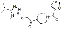 (9ci)-1-[[[4-乙基-5-(1-甲基乙基)-4H-1,2,4-噻唑-3-基]硫代]乙?；鵠-4-(2-呋喃羰基)-哌嗪結構式_603976-67-6結構式