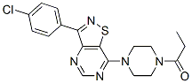 (9ci)-1-[3-(4-氯苯基)異噻唑并[4,5-d]嘧啶-7-基]-4-(1-氧代丙基)-哌嗪結(jié)構(gòu)式_604741-56-2結(jié)構(gòu)式