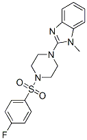 (9ci)-1-[(4-氟苯基)磺?；鵠-4-(1-甲基-1H-苯并咪唑-2-基)-哌嗪結(jié)構(gòu)式_604741-58-4結(jié)構(gòu)式