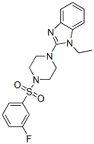 (9ci)-1-(1-乙基-1H-苯并咪唑-2-基)-4-[(3-氟苯基)磺?；鵠-哌嗪結(jié)構(gòu)式_604741-91-5結(jié)構(gòu)式