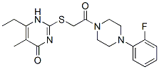 (9ci)-1-[[(6-乙基-1,4-二氫-5-甲基-4-氧代-2-嘧啶)硫代]乙酰基]-4-(2-氟苯基)-哌嗪結(jié)構(gòu)式_604751-46-4結(jié)構(gòu)式