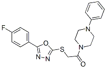 (9ci)-1-[[[5-(4-氟苯基)-1,3,4-噁二唑-2-基]硫代]乙?；鵠-4-苯基-哌嗪結(jié)構(gòu)式_604760-68-1結(jié)構(gòu)式