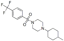 (9ci)-1-(4-甲基環(huán)己基)-4-[[4-(三氟甲基)苯基]磺?；鵠-哌嗪結(jié)構(gòu)式_604762-08-5結(jié)構(gòu)式