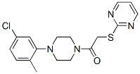 (9ci)-1-(5-氯-2-甲基苯基)-4-[(2-嘧啶硫代)乙?；鵠-哌嗪結(jié)構(gòu)式_604763-05-5結(jié)構(gòu)式
