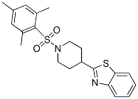 (9CI)-4-(2-苯并噻唑)-1-[(2,4,6-三甲基苯基)磺?；鵠-哌啶結(jié)構(gòu)式_605629-38-7結(jié)構(gòu)式