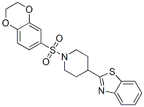 (9CI)-4-(2-苯并噻唑)-1-[(2,3-二氫-1,4-苯并二噁英-6-基)磺酰基]-哌啶結(jié)構(gòu)式_606081-94-1結(jié)構(gòu)式