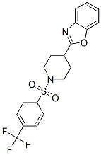 (9ci)-4-(2-苯并噁唑基)-1-[[4-(三氟甲基)苯基]磺?；鵠-哌啶結(jié)構(gòu)式_606082-16-0結(jié)構(gòu)式