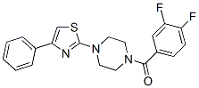 (9ci)-1-(3,4-二氟苯甲?；?-4-(4-苯基-2-噻唑)-哌嗪結(jié)構(gòu)式_606087-70-1結(jié)構(gòu)式