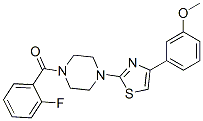 (9ci)-1-(2-氟苯甲?；?-4-[4-(3-甲氧基苯基)-2-噻唑]-哌嗪結(jié)構(gòu)式_606087-87-0結(jié)構(gòu)式