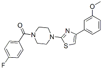 (9ci)-1-(4-氟苯甲?；?-4-[4-(3-甲氧基苯基)-2-噻唑]-哌嗪結(jié)構(gòu)式_606087-88-1結(jié)構(gòu)式