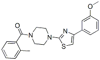 (9ci)-1-[4-(3-甲氧基苯基)-2-噻唑]-4-(2-甲基苯甲?；?-哌嗪結(jié)構(gòu)式_606088-60-2結(jié)構(gòu)式