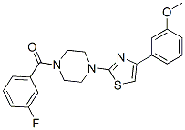 (9ci)-1-(3-氟苯甲?；?-4-[4-(3-甲氧基苯基)-2-噻唑]-哌嗪結(jié)構(gòu)式_606088-62-4結(jié)構(gòu)式