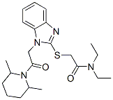 (9ci)-2-[[1-[2-(2,6-二甲基-1-哌啶基)-2-氧代乙基]-1H-苯并咪唑-2-基]硫代]-N,N-二乙基-乙酰胺結(jié)構(gòu)式_606110-25-2結(jié)構(gòu)式