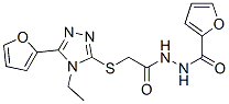 (9ci)-2-[[[4-乙基-5-(2-呋喃)-4H-1,2,4-噻唑-3-基]硫代]乙?；鵠肼2-呋喃羧酸結(jié)構(gòu)式_606111-69-7結(jié)構(gòu)式