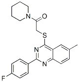 (9ci)-1-[[[2-(4-氟苯基)-6-甲基-4-喹唑啉]硫代]乙?；鵠-哌啶結(jié)構(gòu)式_606132-41-6結(jié)構(gòu)式