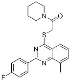 (9ci)-1-[[[2-(4-氟苯基)-8-甲基-4-喹唑啉]硫代]乙?；鵠-哌啶結(jié)構(gòu)式_606132-45-0結(jié)構(gòu)式