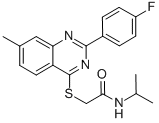 2-[[2-(4-Fluorophenyl)-7-methyl-4-quinazolinyl]thio]-n-(1-methylethyl)acetamide Structure,606132-70-1Structure