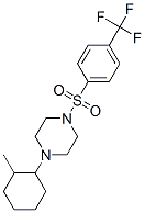 (9ci)-1-(2-甲基環(huán)己基)-4-[[4-(三氟甲基)苯基]磺?；鵠-哌嗪結(jié)構(gòu)式_606133-31-7結(jié)構(gòu)式