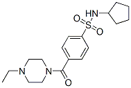 (9ci)-1-[4-[(環(huán)戊基氨基)磺?；鵠苯甲?；鵠-4-乙基-哌嗪結(jié)構(gòu)式_606135-71-1結(jié)構(gòu)式