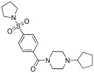 (9ci)-1-環(huán)戊基-4-[4-(1-吡咯烷磺?；?苯甲?；鵠-哌嗪結(jié)構(gòu)式_606135-76-6結(jié)構(gòu)式