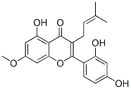 2-(2,4-Dihydroxyphenyl)-5-hydroxy-7-methoxy-3-(3-methyl-2-butenyl)-4h-1-benzopyran-4-oneStructure,60791-49-3Structure 2-(2,4-Dihydroxyphenyl)-5-hydroxy-7-methoxy-3-(3-methyl-2-butenyl)-4h-1-benzopyran-4-one Structure,60791-49-3Structure