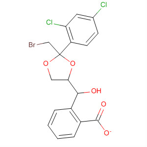 反式-[2-溴甲基-2-(2,4-二氯苯基)-1,3-二氧雜烷-4-基]甲基苯甲酸結(jié)構(gòu)式_61397-57-7結(jié)構(gòu)式