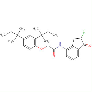 2-氯-4-[2,4-二(叔戊基)苯氧基乙?；被鵠-1-茚酮結(jié)構(gòu)式_61631-60-5結(jié)構(gòu)式