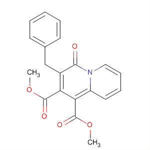 4-Oxo-3-phenylmethyl-4h-quinolizine-1,2-dicarboxylic acid dimethyl esterStructure,61656-77-7Structure 4-Oxo-3-phenylmethyl-4h-quinolizine-1,2-dicarboxylic acid dimethyl ester Structure,61656-77-7Structure