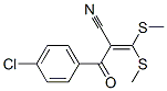 2-(4-氯苯甲酰基)-3,3-二(甲基硫代)丙烯腈結(jié)構(gòu)式_62455-56-5結(jié)構(gòu)式