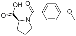 N-(4-甲氧基苯甲酰基)-l-脯氨酸結(jié)構(gòu)式_62522-92-3結(jié)構(gòu)式