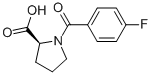 N-(4-氟苯甲?；?-l-脯氨酸結(jié)構(gòu)式_62522-93-4結(jié)構(gòu)式