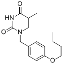Dihydro-1-((4-butoxyphenyl)methyl)-5-methyl-2,4(1h,3h)-pyrimidinedioneStructure,62554-14-7Structure Dihydro-1-((4-butoxyphenyl)methyl)-5-methyl-2,4(1h,3h)-pyrimidinedione Structure,62554-14-7Structure