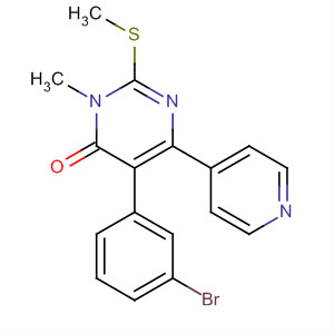 5-(3-Bromo-phenyl)-3-methyl-2-methylsulfanyl-6-pyridin-4-yl-3h-pyrimidin-4-oneStructure,629623-70-7Structure 5-(3-Bromo-phenyl)-3-methyl-2-methylsulfanyl-6-pyridin-4-yl-3h-pyrimidin-4-one Structure,629623-70-7Structure