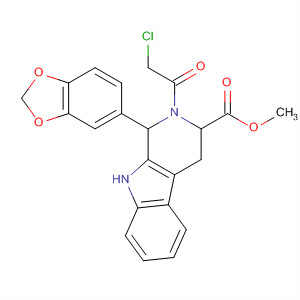 (1S,3S)-1-(1,3-苯并二氧雜環(huán)戊烯l-5-基)-2-(2-氯乙酰基)-2,3,4,9-四氫-1H-吡啶并[3,4-b]吲哚-3-羧酸甲酯結構式_629652-42-2結構式