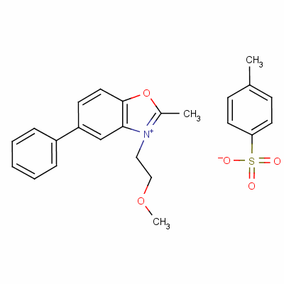 3-(2-Methoxyethyl)-2-methyl-5-phenylbenzoxazolium p-toluenesulphonateStructure,63123-41-1Structure 3-(2-Methoxyethyl)-2-methyl-5-phenylbenzoxazolium p-toluenesulphonate Structure,63123-41-1Structure