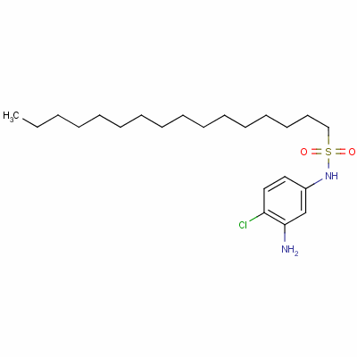 N-(3-amino-4-chlorophenyl)hexadecane-1-sulphonamideStructure,63134-12-3Structure N-(3-amino-4-chlorophenyl)hexadecane-1-sulphonamide Structure,63134-12-3Structure