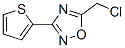 5-(Chloromethyl)-3-(2-thienyl)-1,2,4-oxadiazoleStructure,63417-81-2Structure 5-(Chloromethyl)-3-(2-thienyl)-1,2,4-oxadiazole Structure,63417-81-2Structure